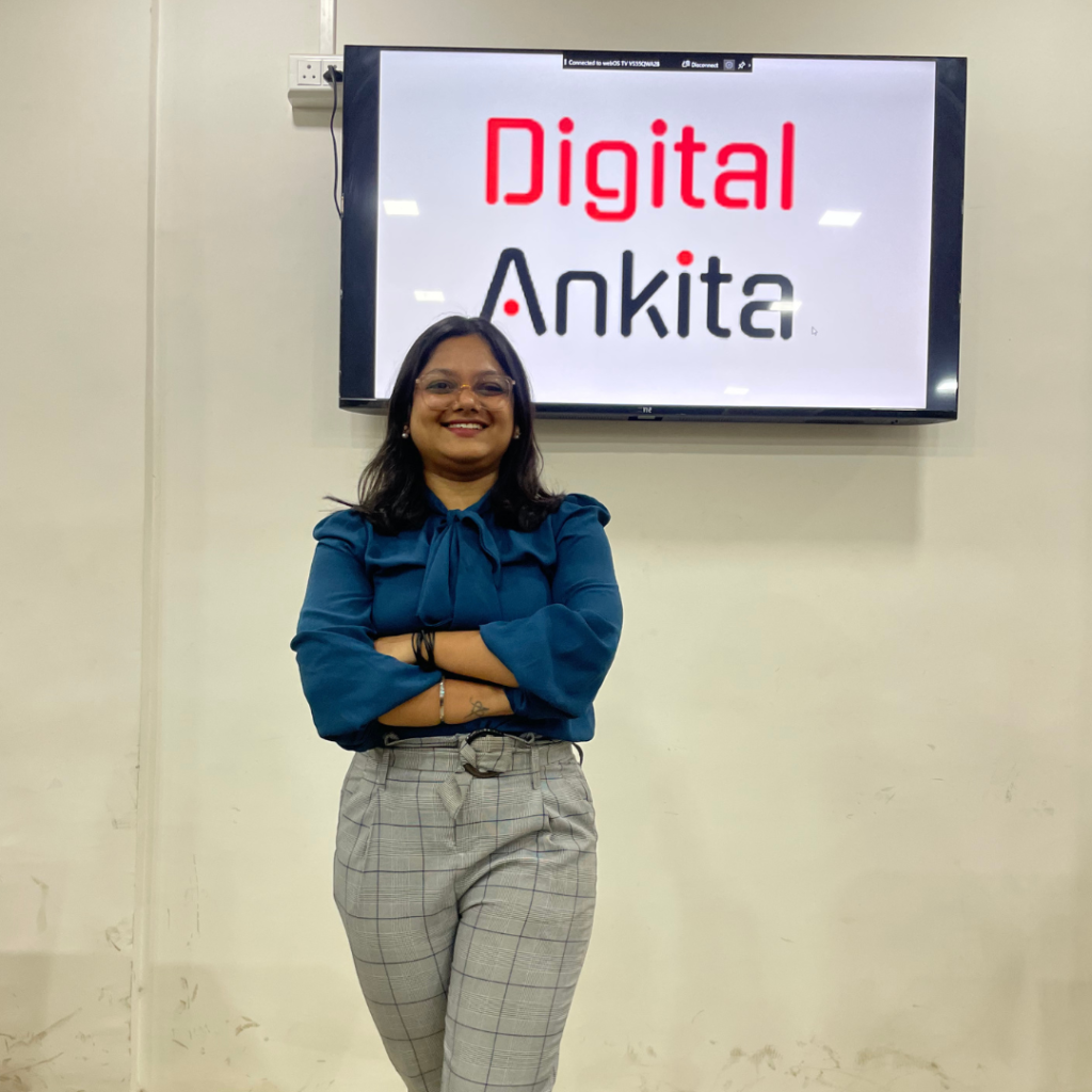Digital Ankita Mishra (digital marketing expert mumbai, india) with Digital Ankita logo